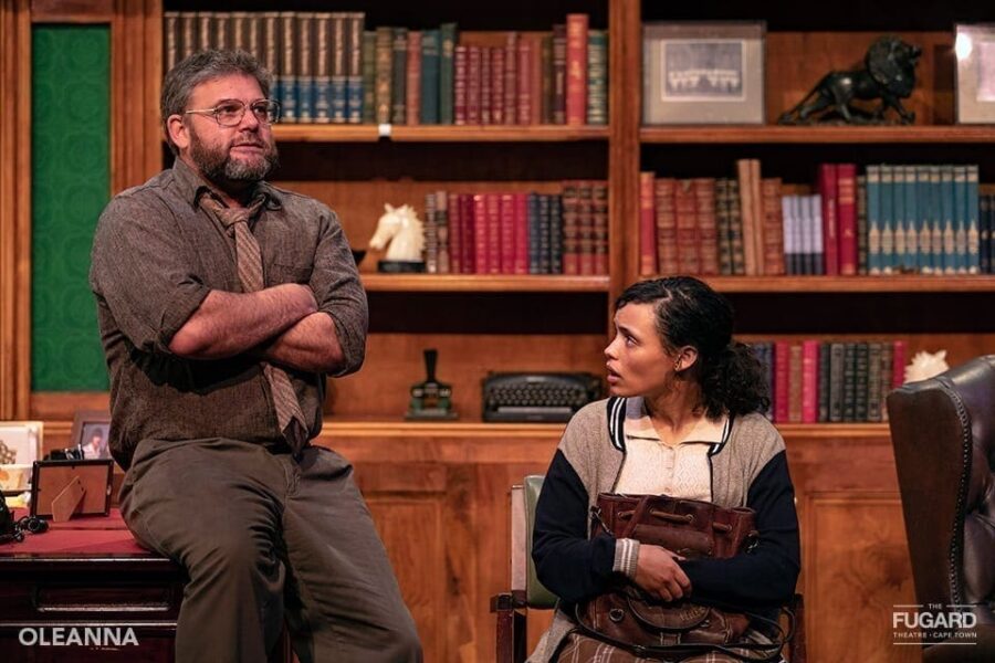 Alan Committie And Nicole Fortuin star in searingly topical Oleanna at Fugard Studio Theatre