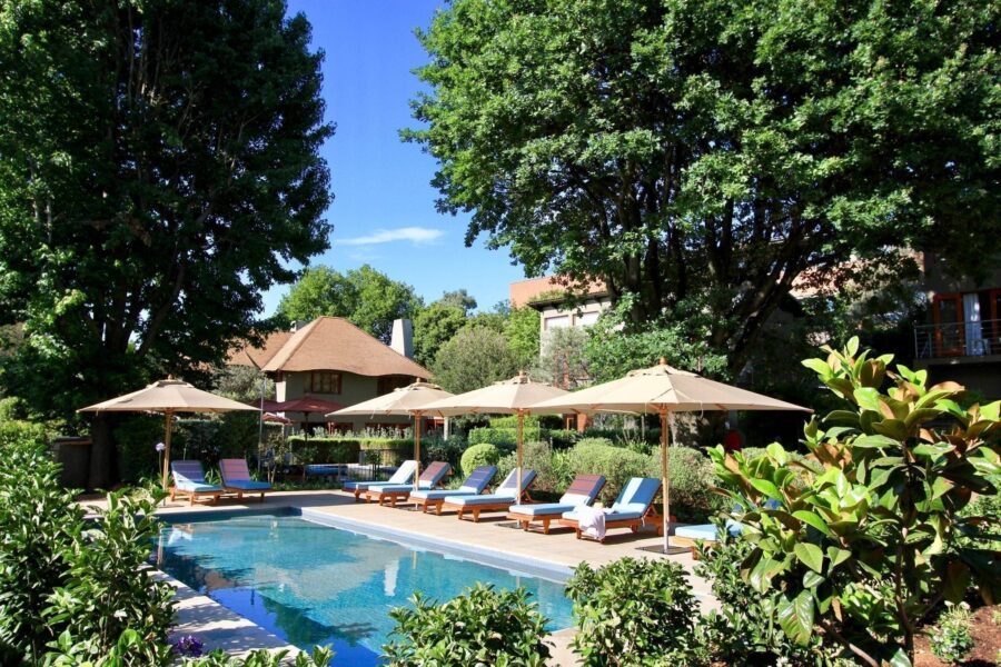 The Peech is a boutique hotel in the lush garden setting of suburban Melrose in Johannesburg